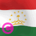 Tadschikistan-Landesflagge, Elgato-Streamdeck und Loupedeck animierte GIF-Symbole als Hintergrundbild für die Tastenschaltfläche